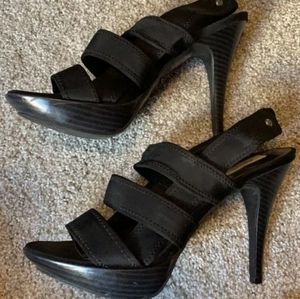 Simply Vera by Vera Wang. Strappy black heels.